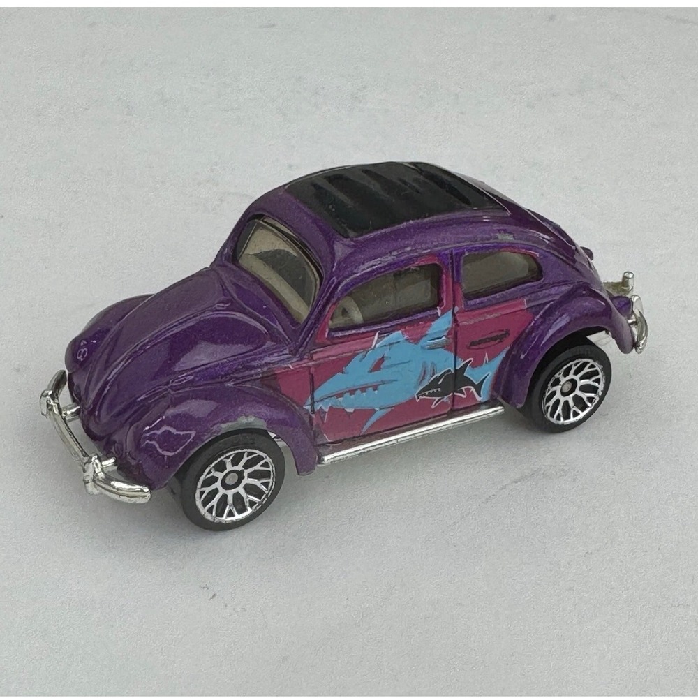 Vintage Matchbox 1962 VW Beetle Purple Shark Tampo Diecast Toy‎ Car 1998 Mattel